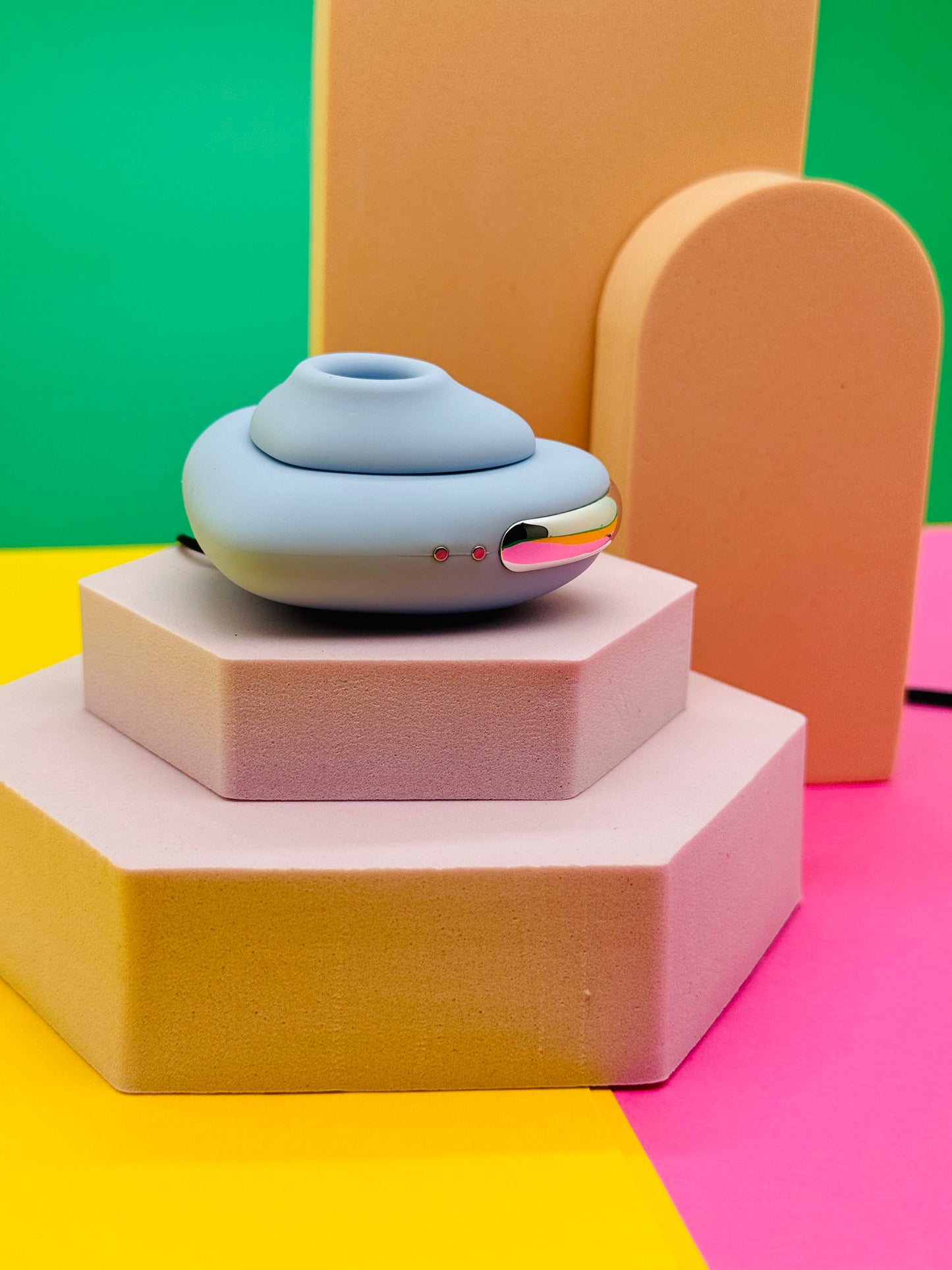 2 in 1 heart shaped sucking vibrating necklace